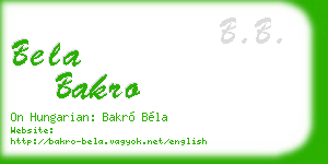 bela bakro business card